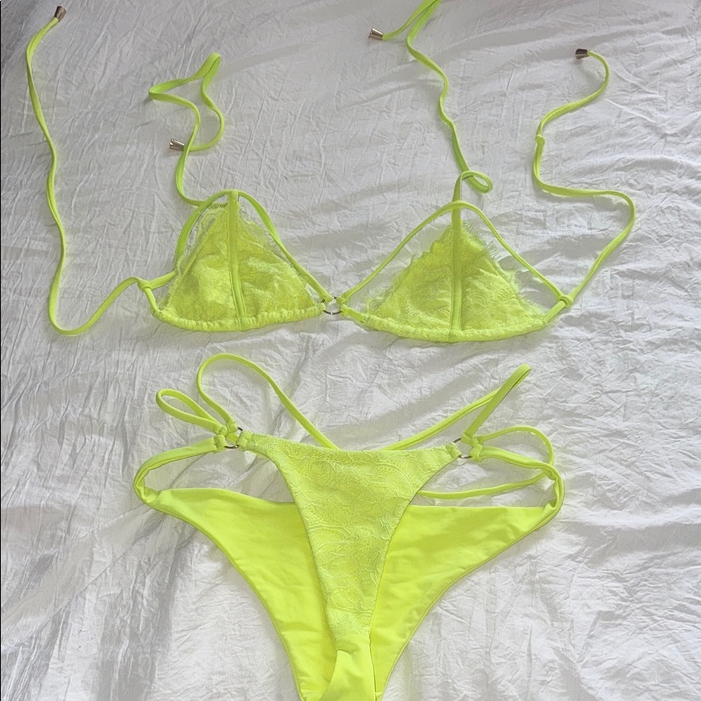 Neon Yellow Bikini Set